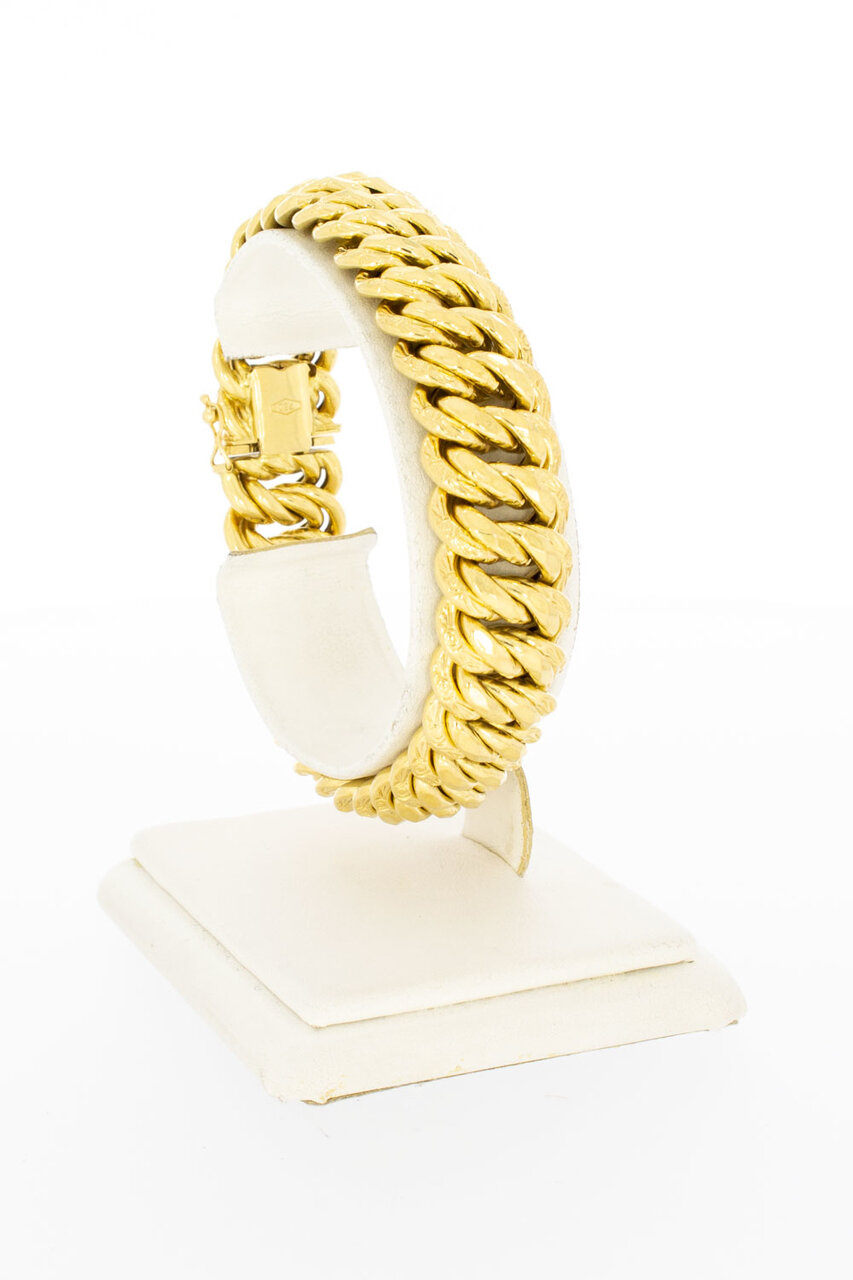 18 Karaat gouden gevlochten armband -19,2 cm