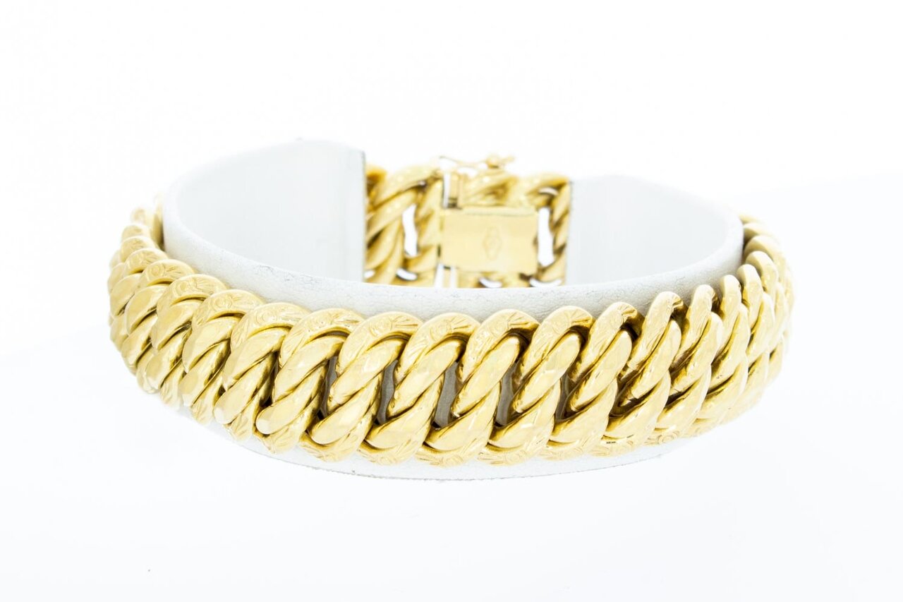 18 Karaat gouden gevlochten armband -19,2 cm