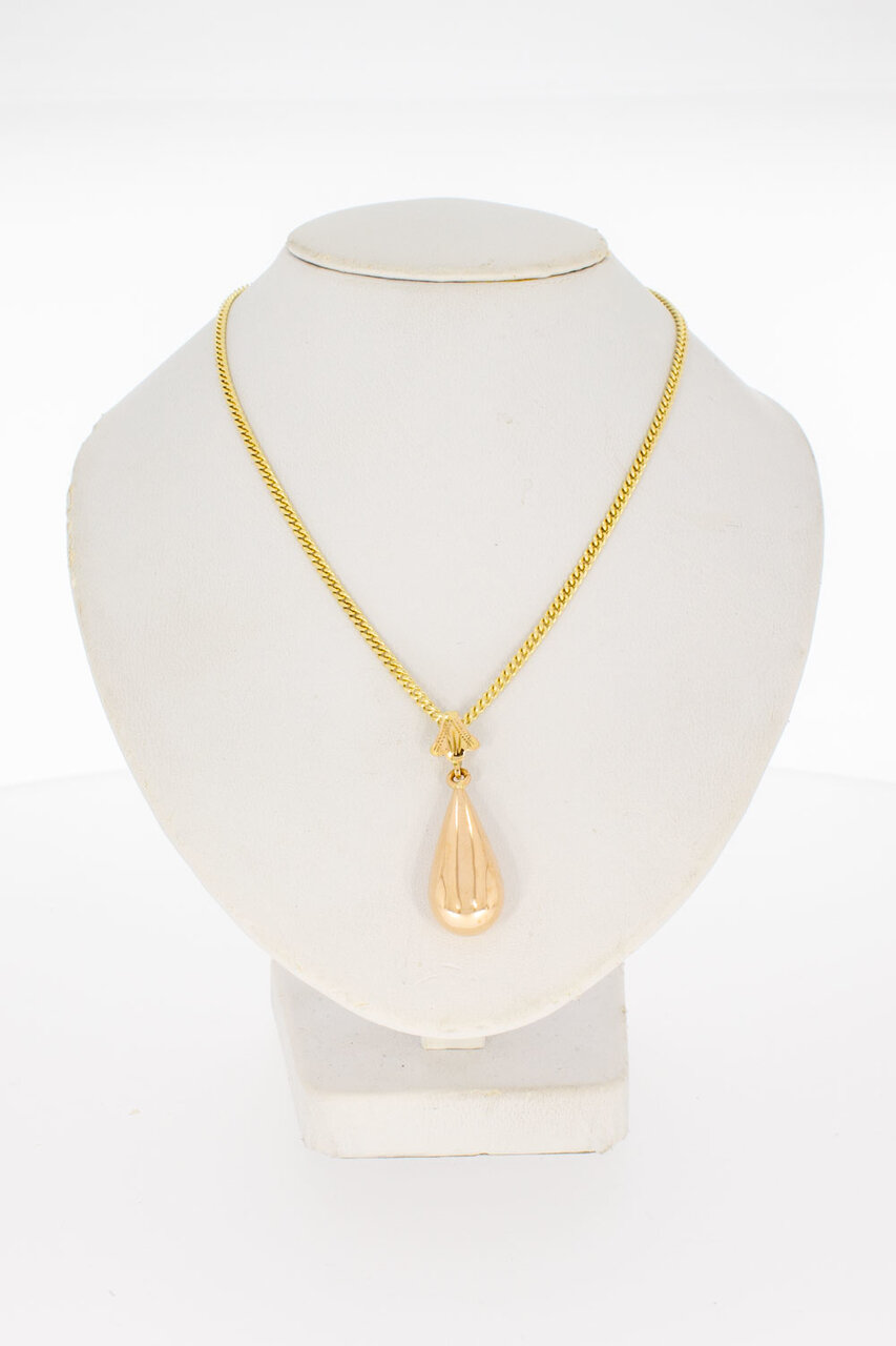14 Karaat gouden druppel kettinghanger