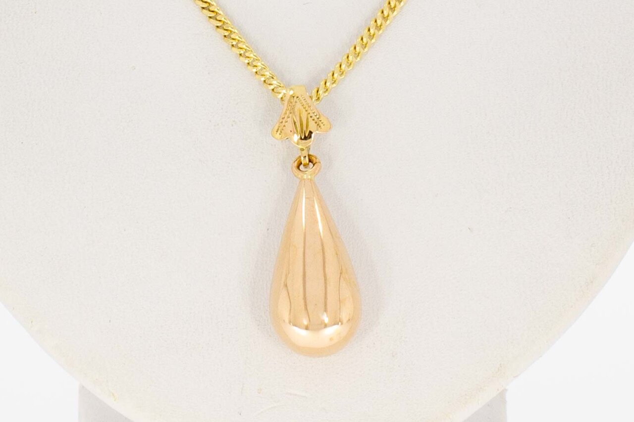 14 Karaat gouden druppel kettinghanger