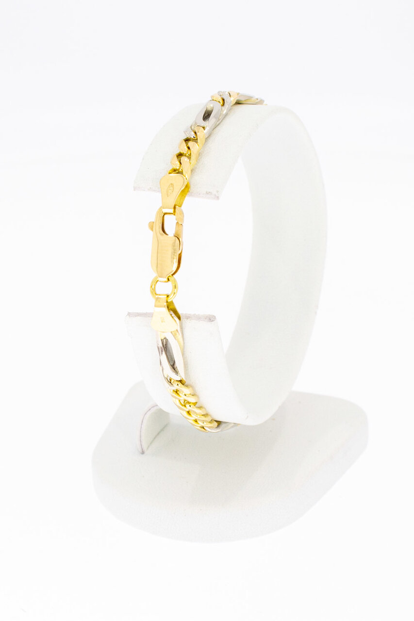 18 Karaat gouden Gourmet armband - 18,3 cm