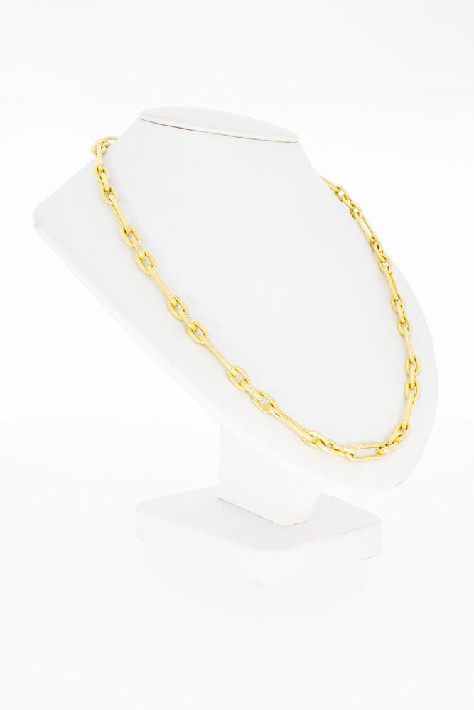 18 Karaat gouden gefigureerde Anker Collier- 43,5 cm