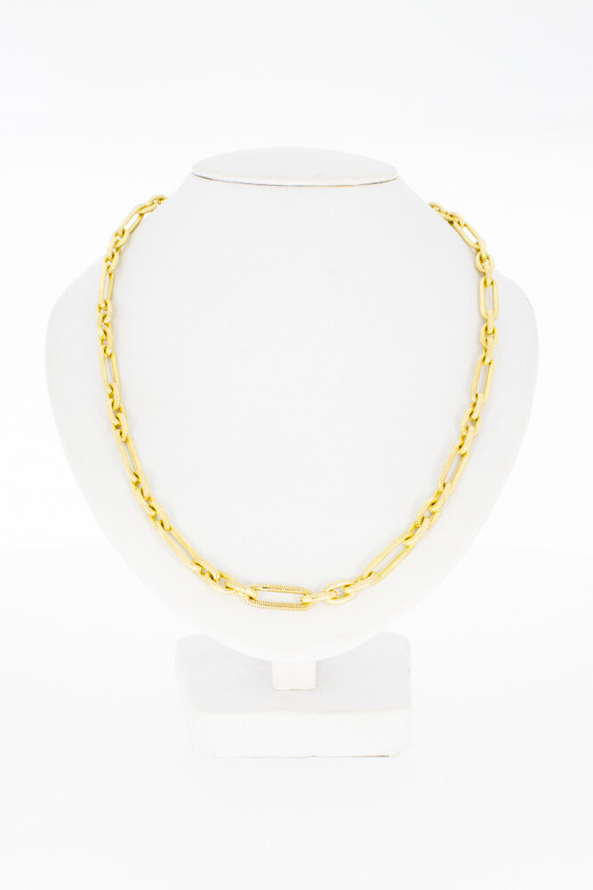 18 Karaat gouden gefigureerde Anker Collier- 43,5 cm