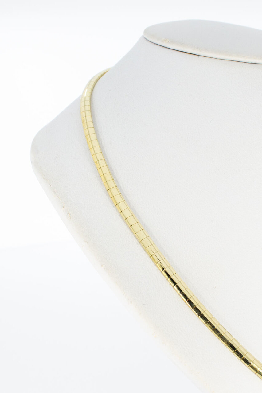 14 Karaat gouden Omega diamant Collier - 45 cm