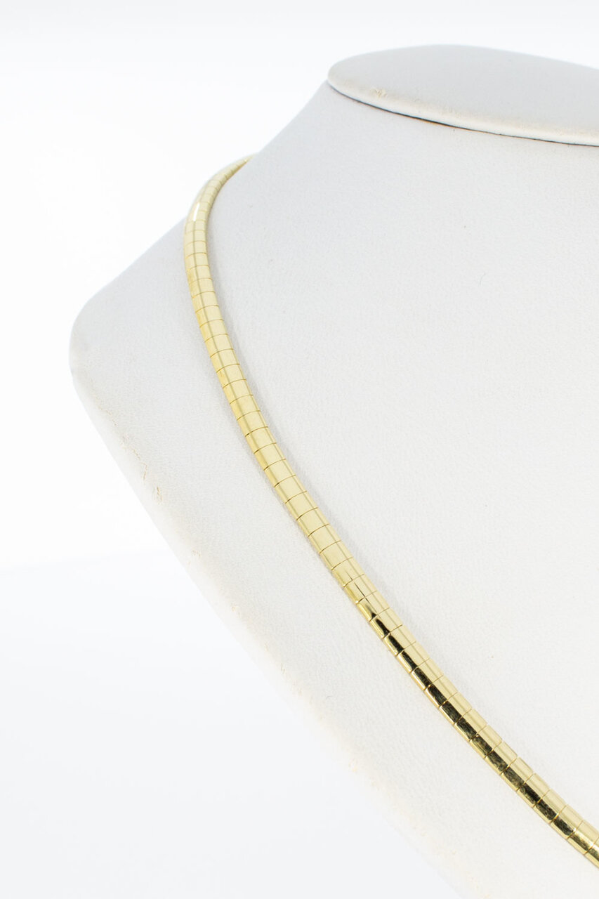 14 Karaat gouden Omega diamant Collier - 45 cm