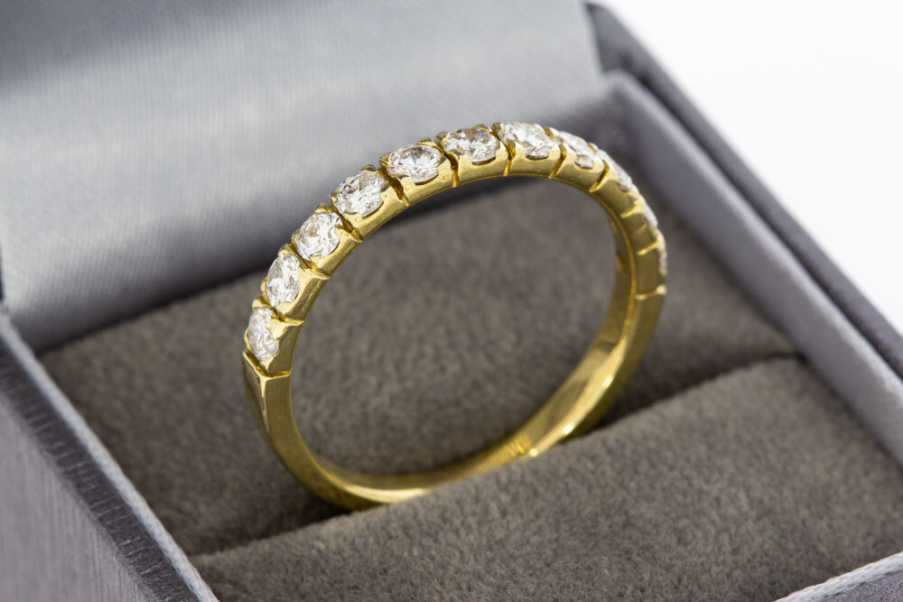 Onderzoek Ontleden Preek 14 Karaat gouden aanschuifring met Diamant - 20,3 mm