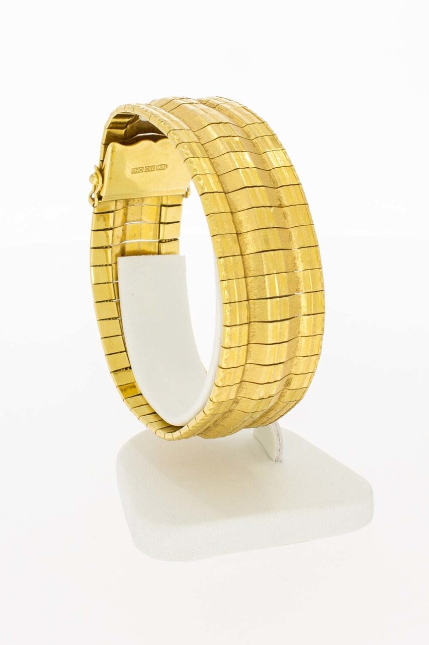 aanval Comorama Naar boven 18 Karaat gouden Plaatjes armband - 18,9 cm
