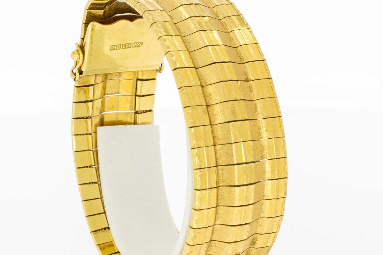 18 Karaat gouden Plaatjes armband - 18,9 cm