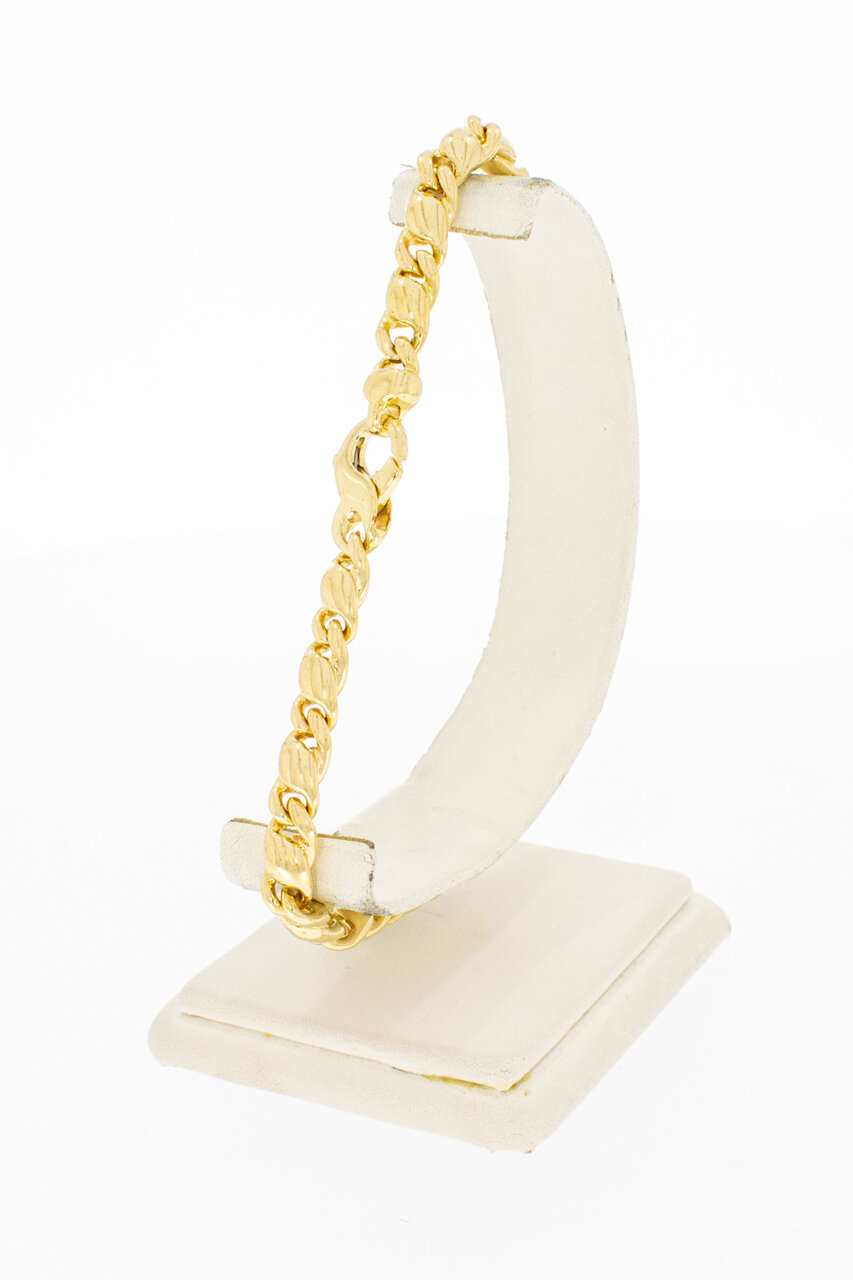18 Karaat gouden Valkoog armband - 24,1 cm