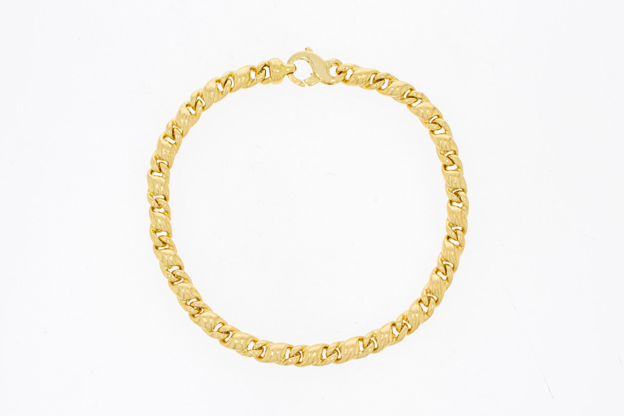 18 Karaat gouden Valkoog armband - 24,1 cm