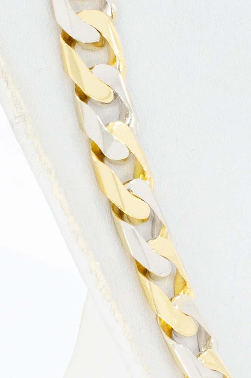 Bicolor 18 Karaat gouden Gourmet ketting - 45,6 cm