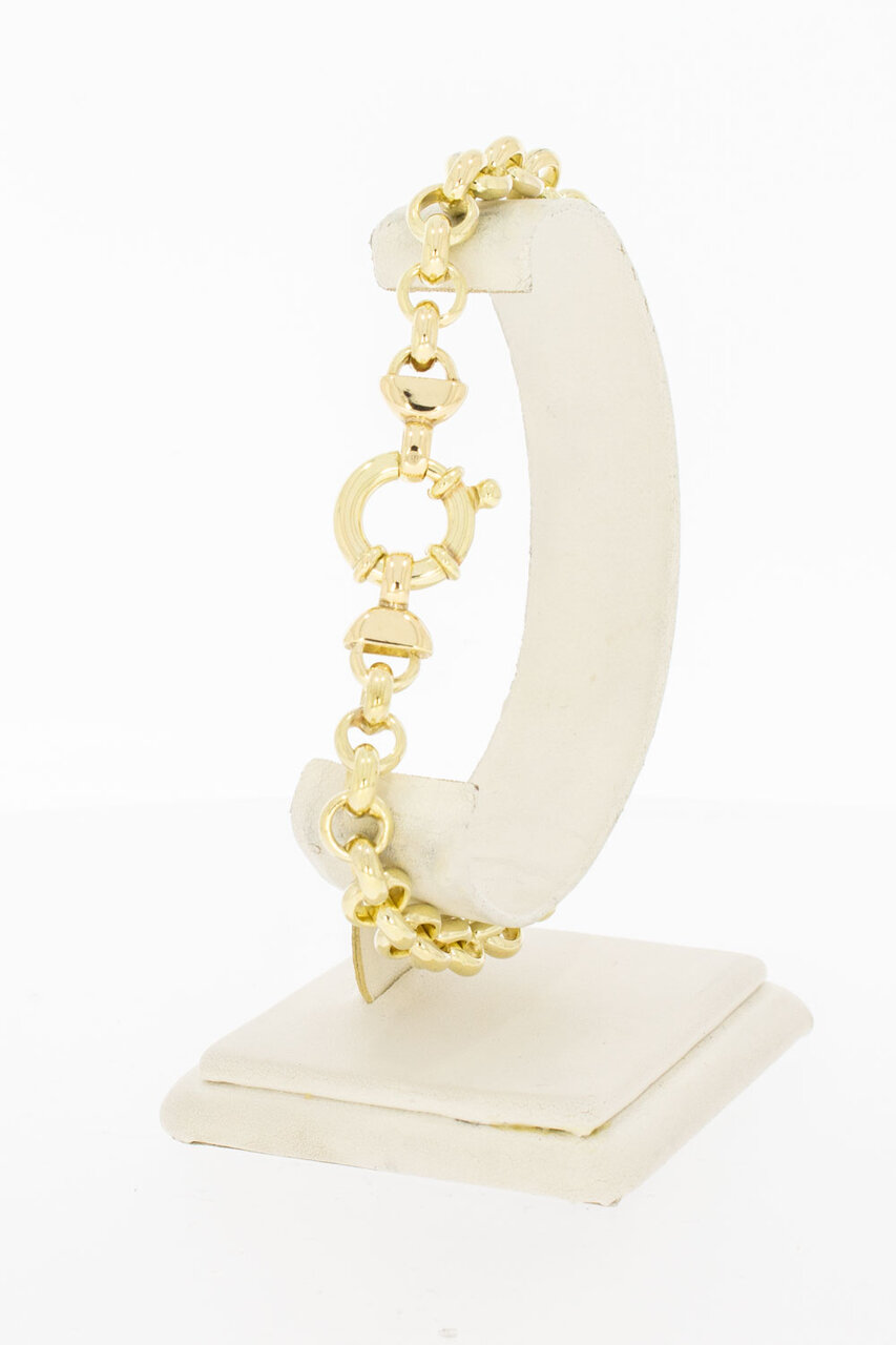 14 Karaat gouden Jasseron armband - 23 cm