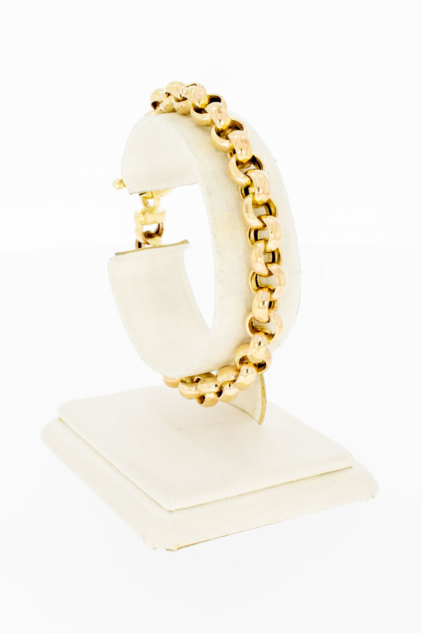 14 Karaat gouden Jasseron armband - 19,2 cm