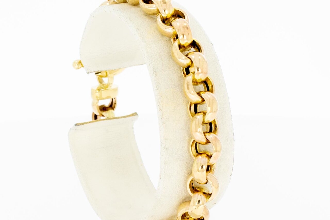 14 Karaat gouden Jasseron armband - 19,2 cm