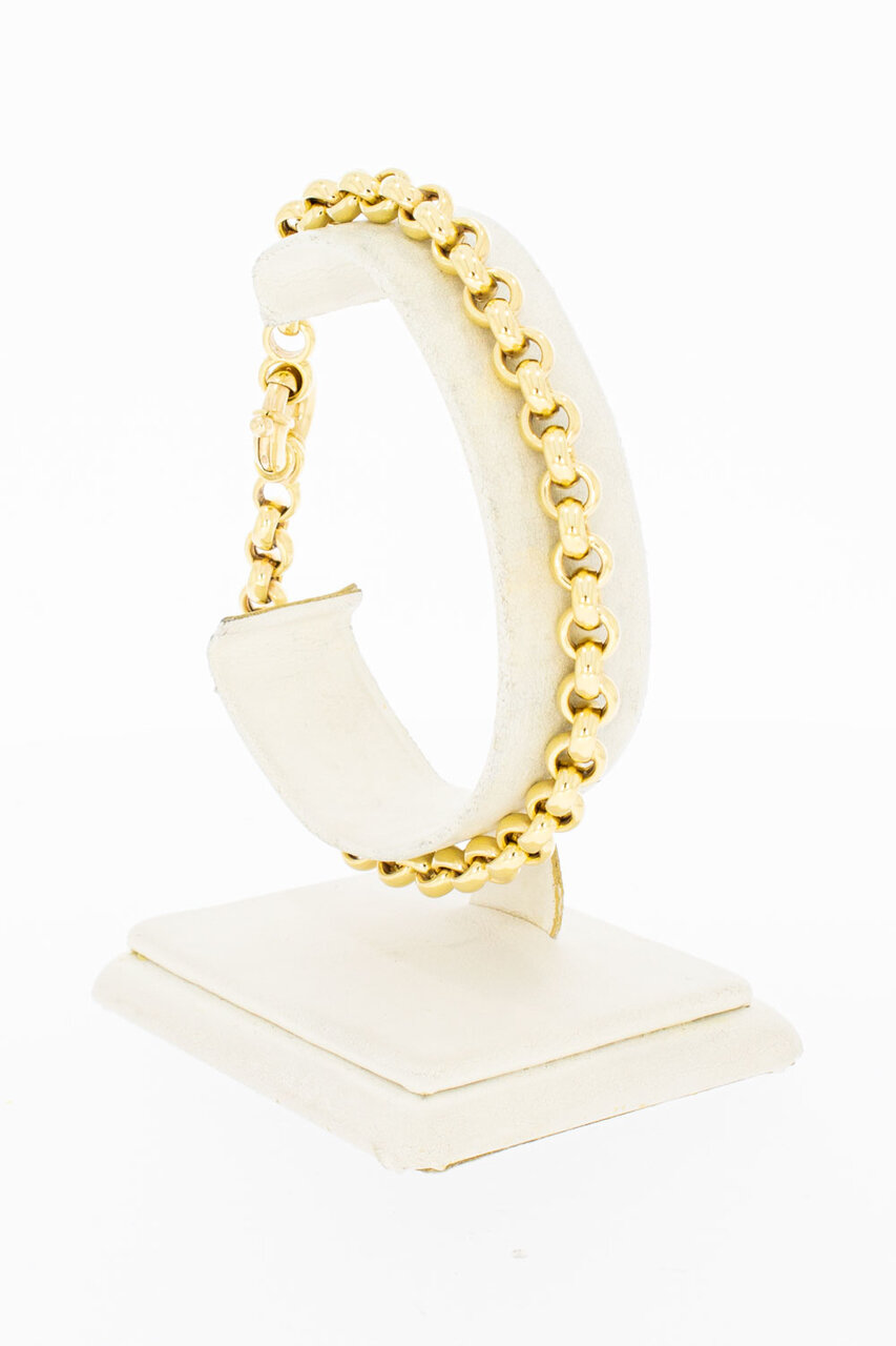 14 Karaat gouden Jasseron armband - 21,2 cm
