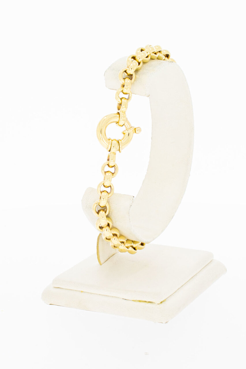 14 Karaat gouden Jasseron armband - 21,2 cm