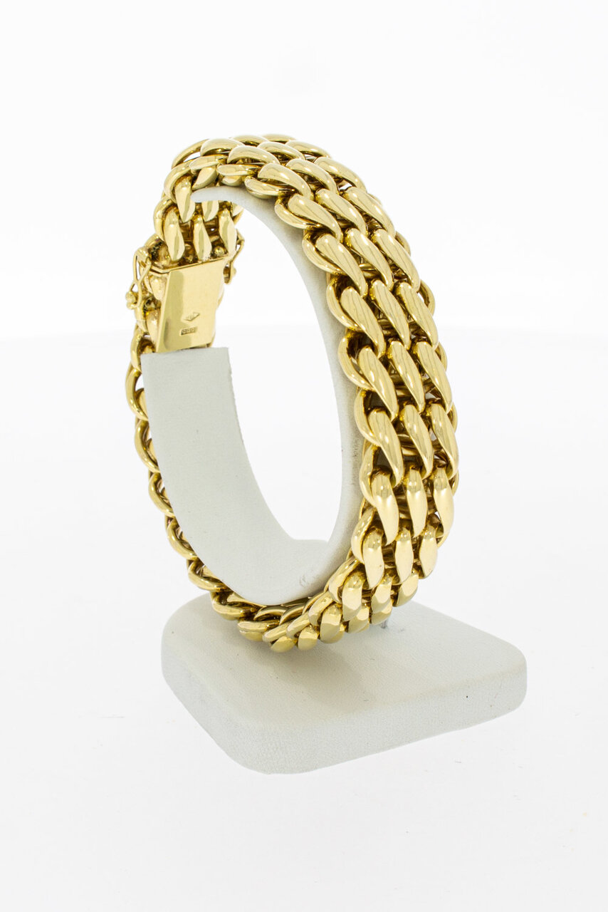 14 Karaat gouden Gevlochten armband - 20,7 cm