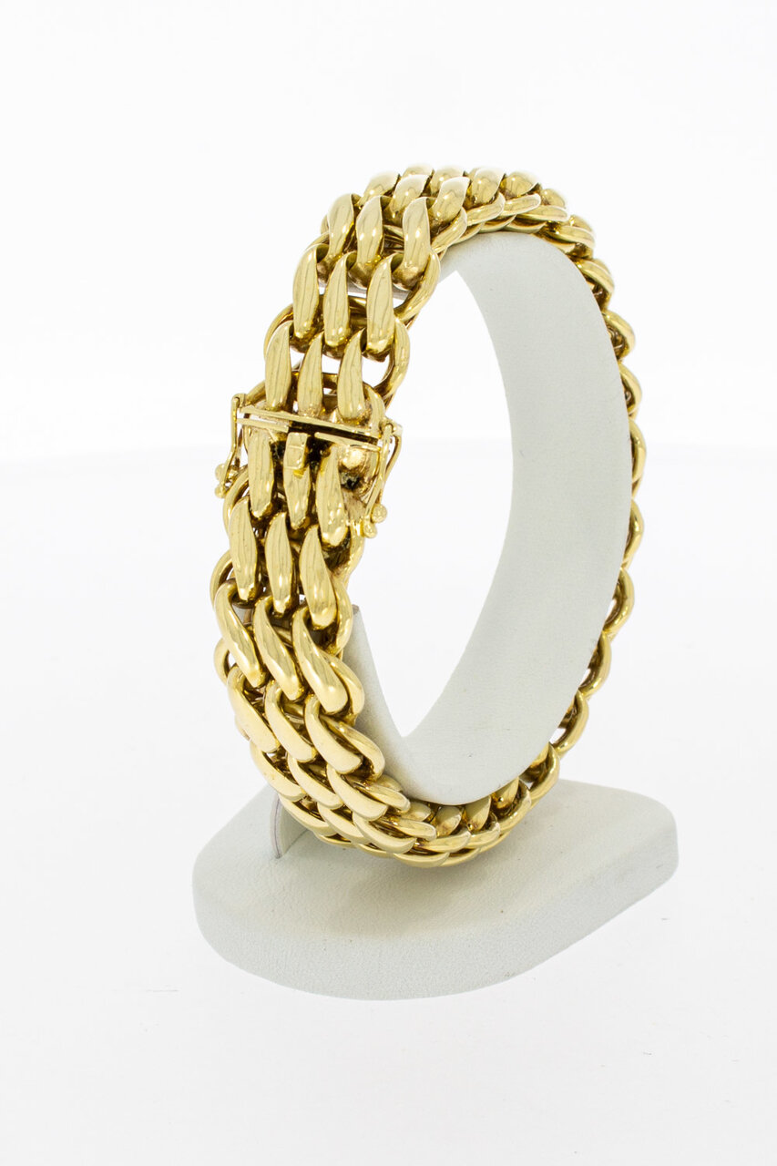 14 Karaat gouden Gevlochten armband - 20,7 cm