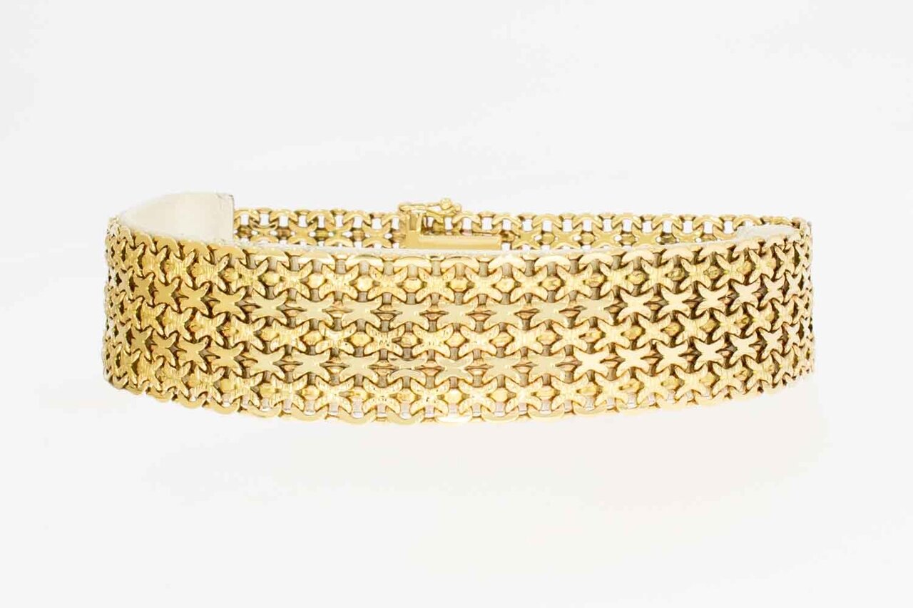 Vintage gevlochten 14 Karaat gouden armband - 23,3 cm