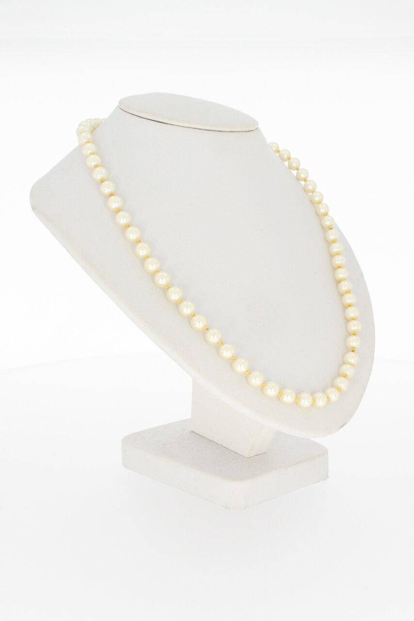 Majorica Parel ketting met zilveren sluiting - 49 cm