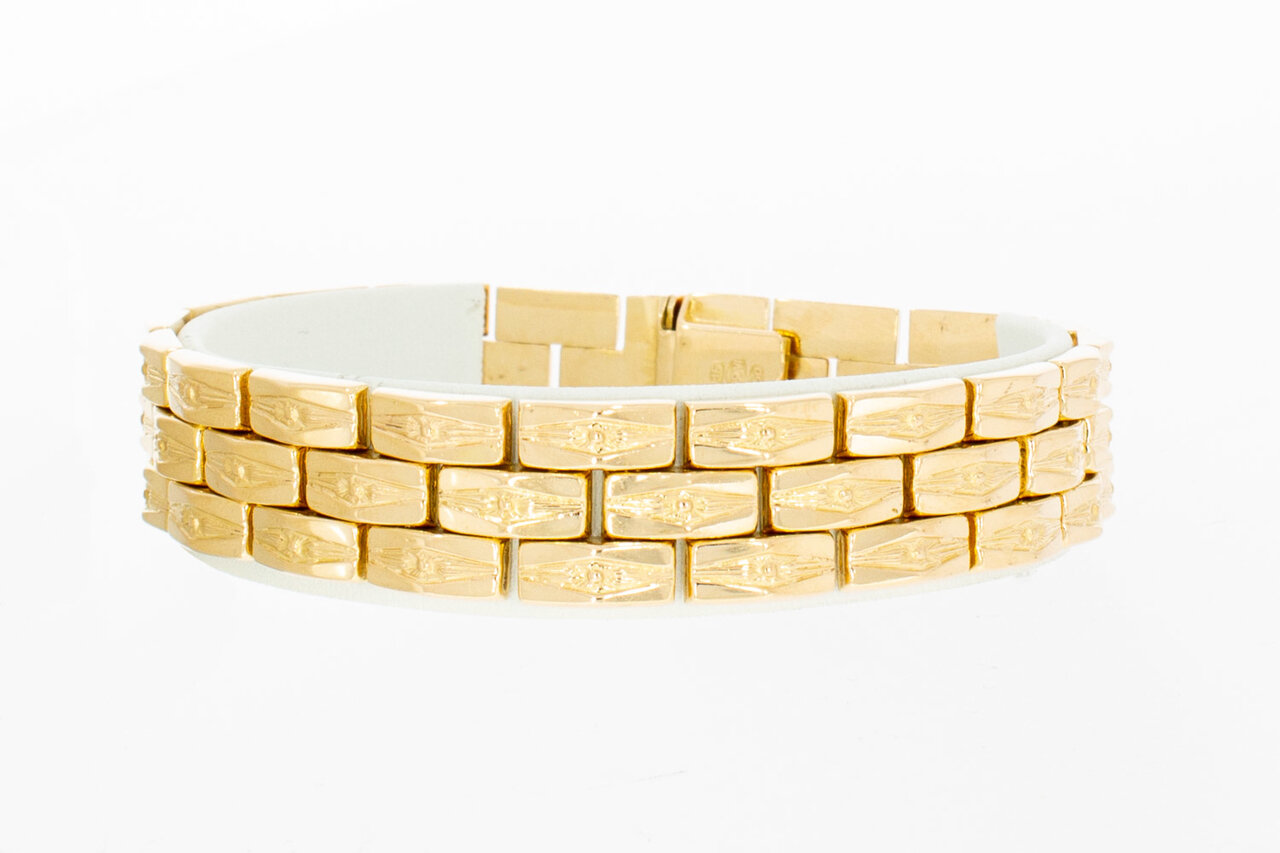 18 Karaat ros gouden Staafjes armband - 20 cm