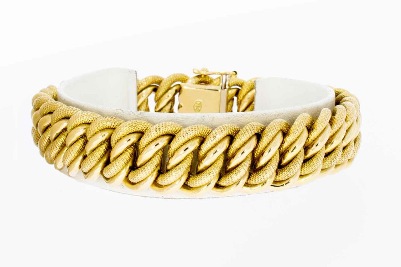 18 Karaat gouden gevlochten armband - 20,5 cm