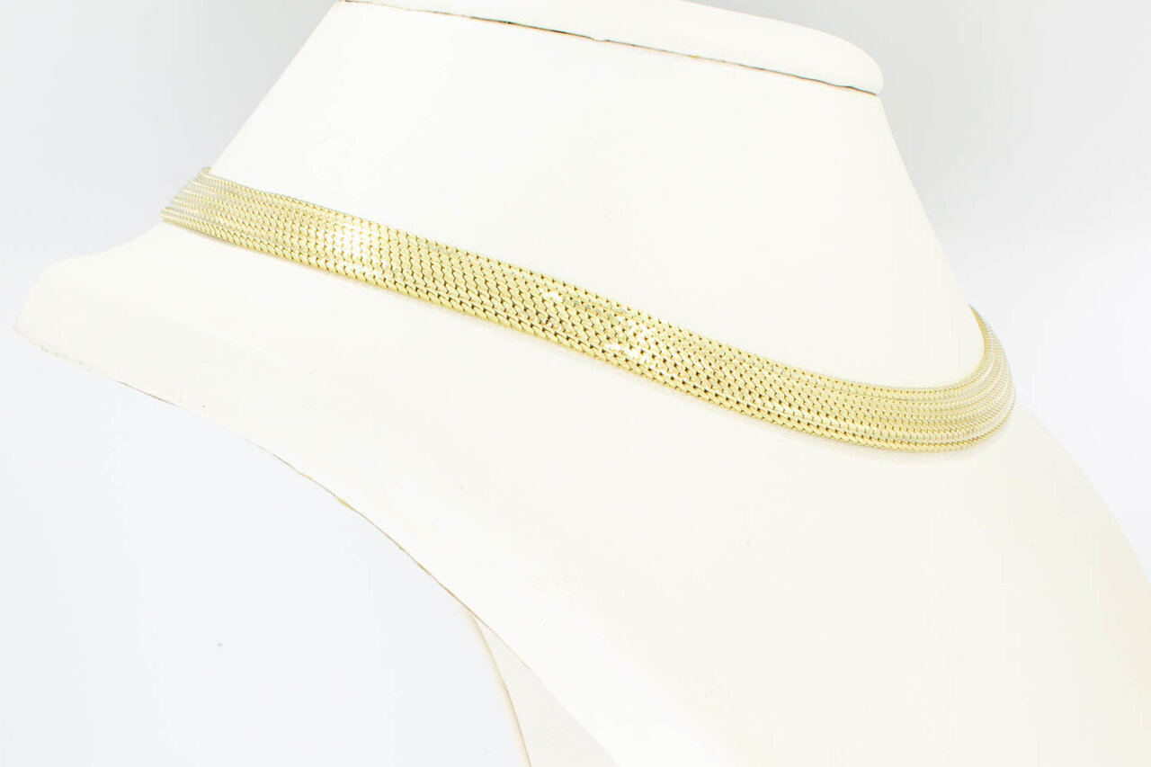 14 karaat gouden gevlochten Collier - 44 cm