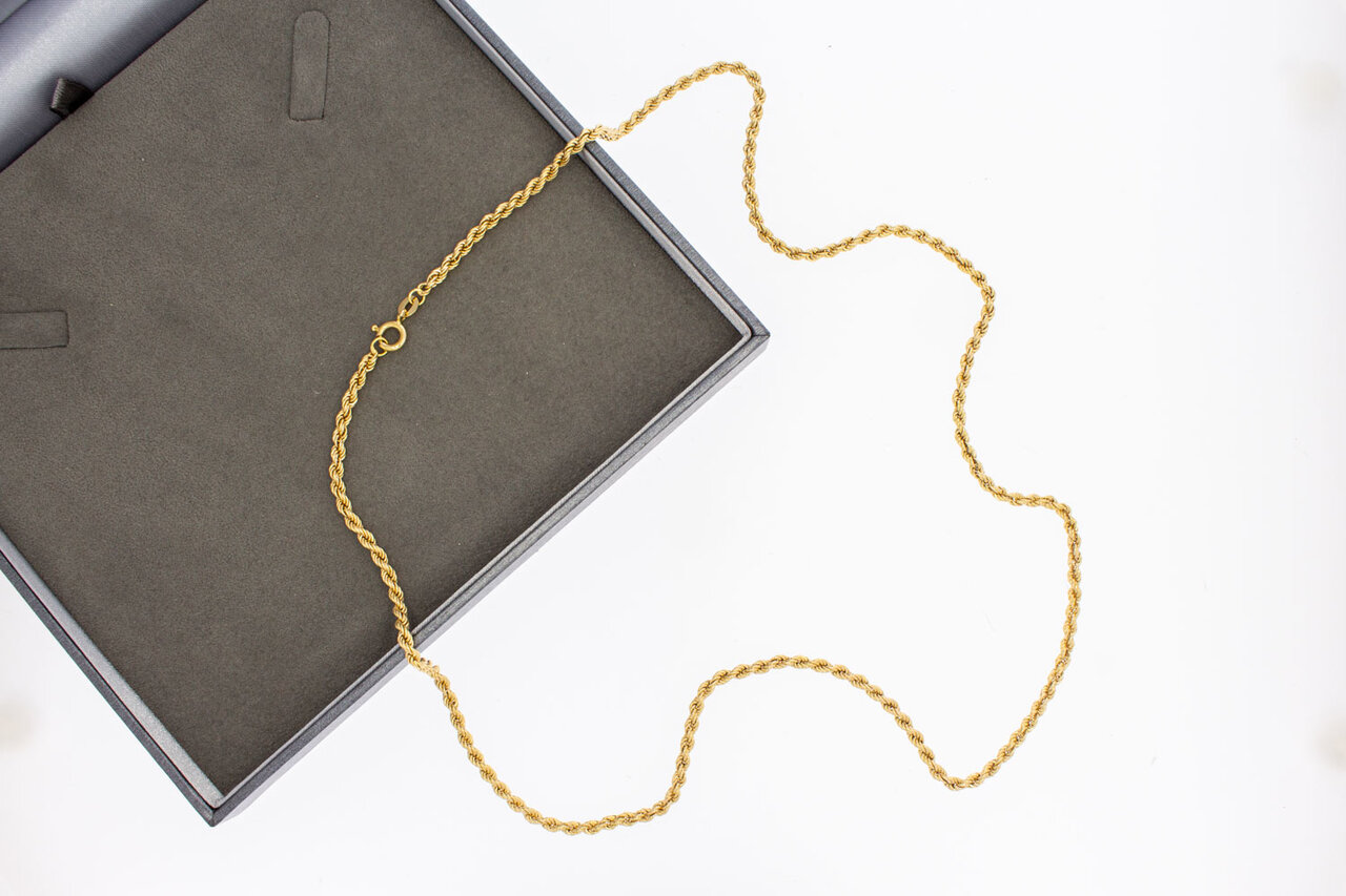 18 Karaat gouden Rope chain - 62,7 cm
