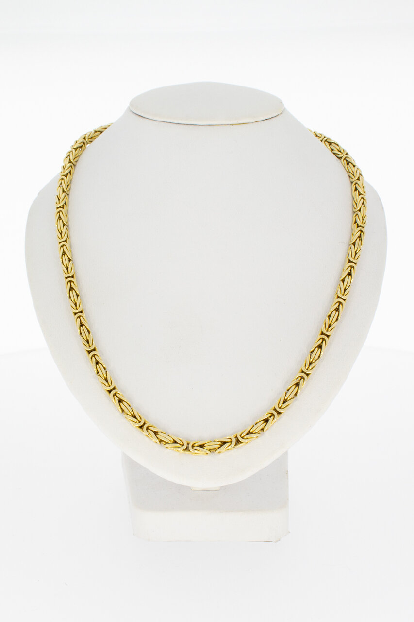 14 Karaat geel gouden Koningsketting (Byzantijns) - 46 cm