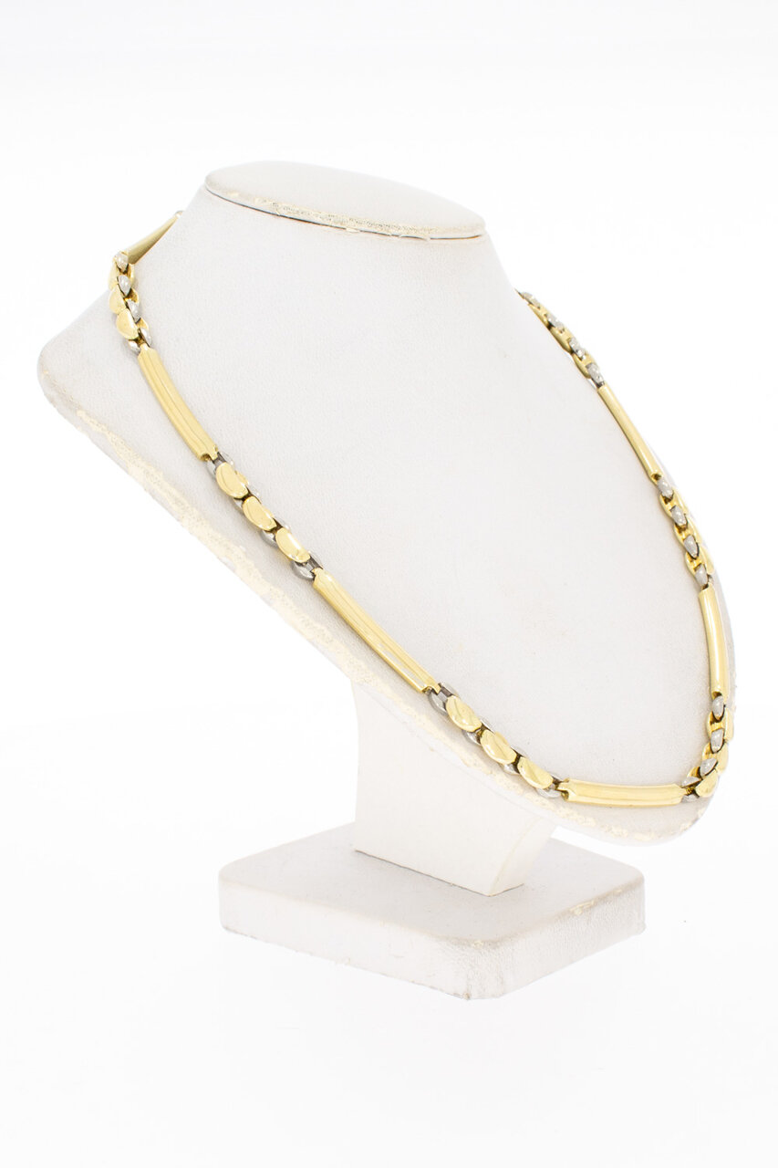 14 Karaat gouden Collier (koffieboon en staafjes) - 43 cm