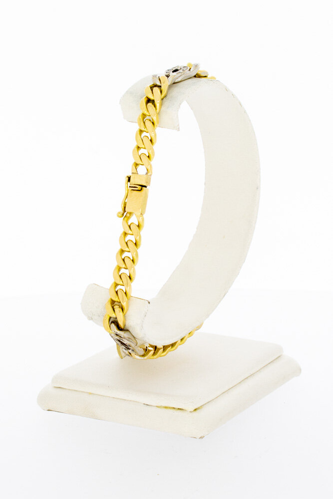 18 Karaat gouden Gourmet diamant armband - 21 cm