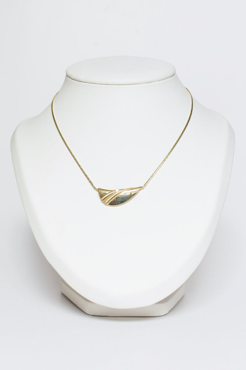 14 Karaat gouden Omega Collier met Hanger - 42 cm