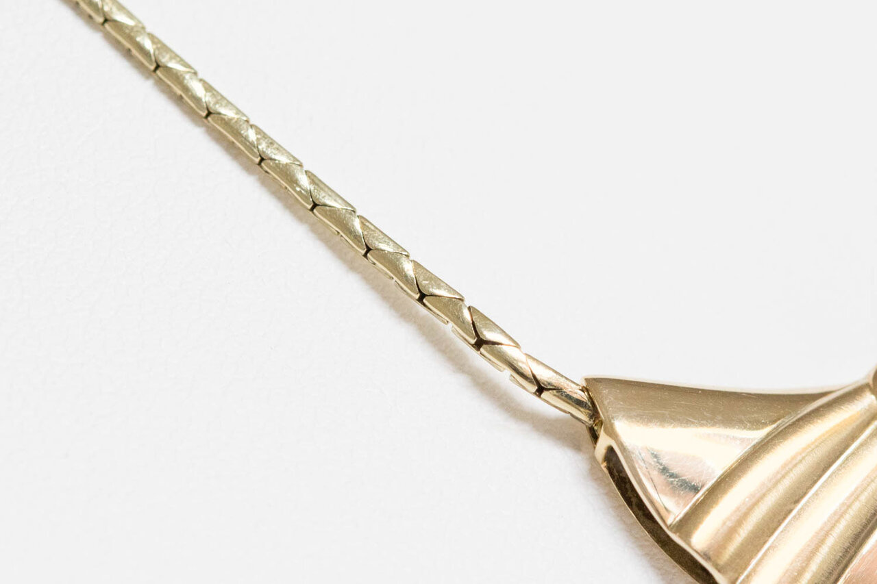 14 Karaat gouden Omega Collier met Hanger - 42 cm