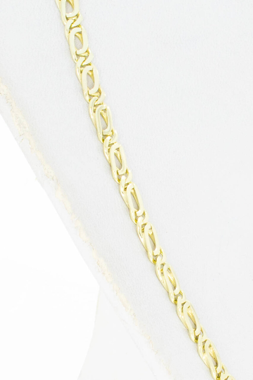 14 Karaat geel gouden Valkoog schakelketting - 54 cm