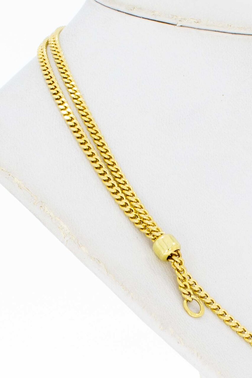 14 Karaat gouden verstelbare Gourmet ketting - 60 cm