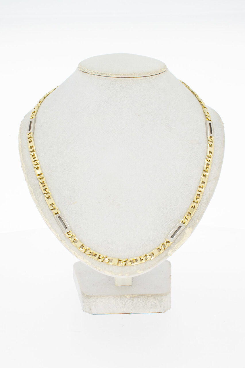 14 Karaat bicolor gouden Rolex ketting - 50,9 cm