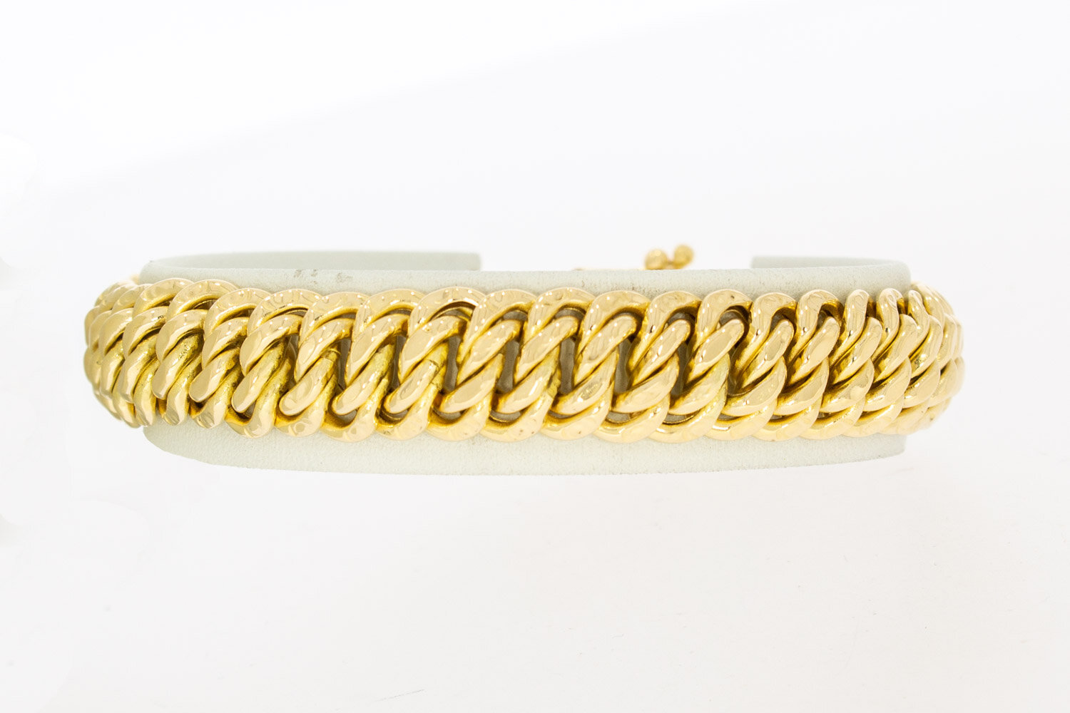 18 karaat gouden gevlochten armband - 19 cm