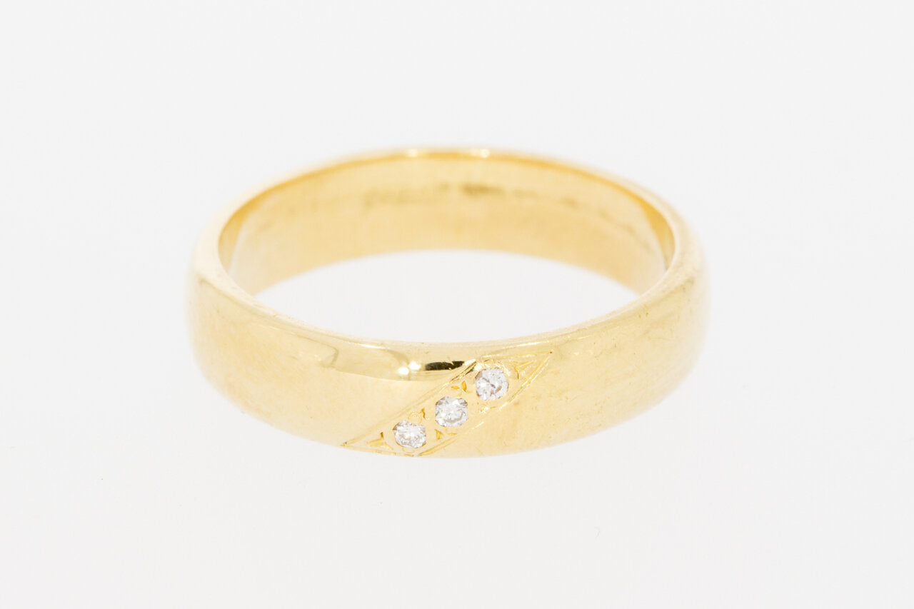18 Karaat gouden Bandring met Diamanten - 17,6