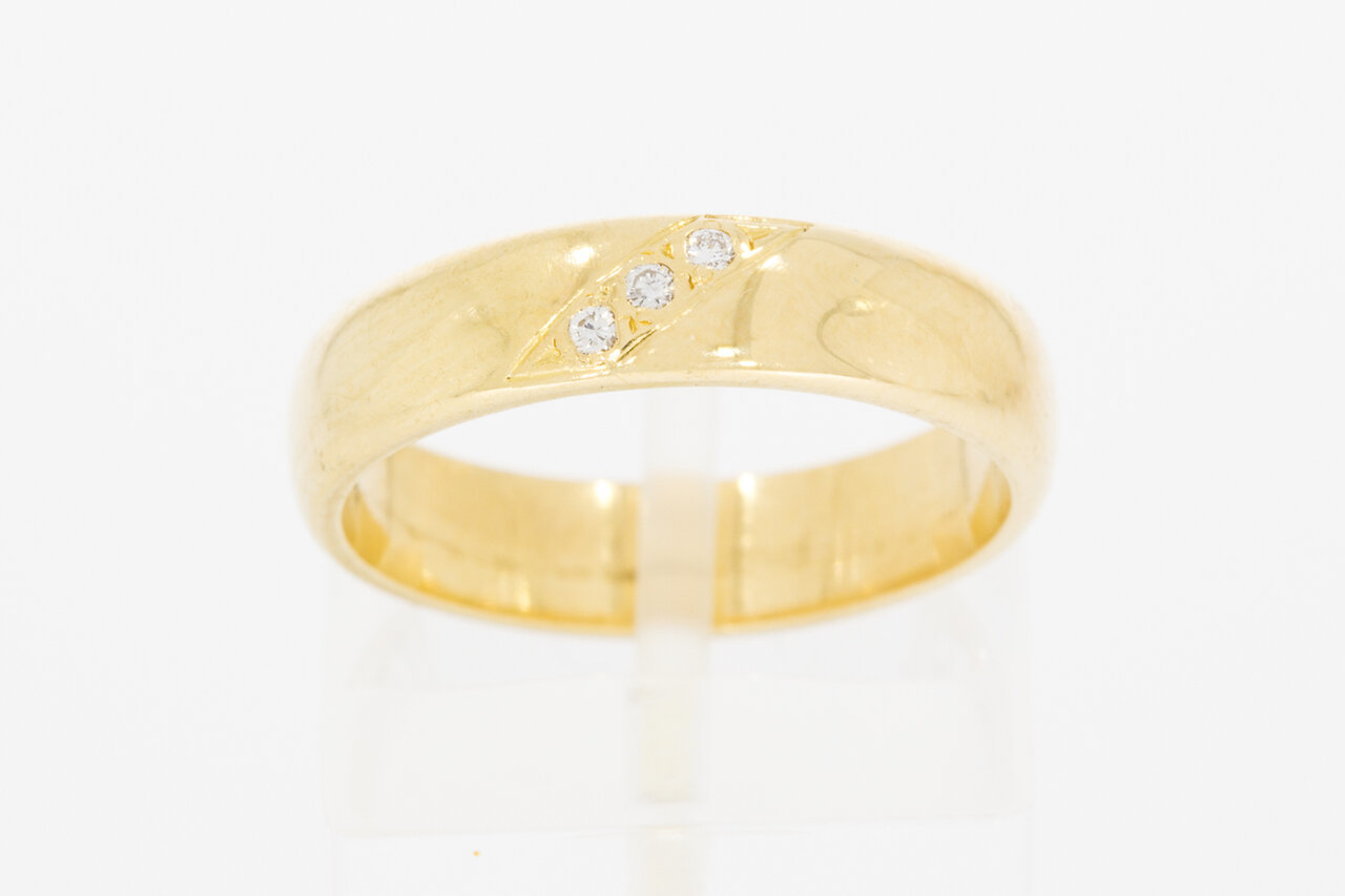 18 Karaat gouden Bandring met Diamanten - 17,6
