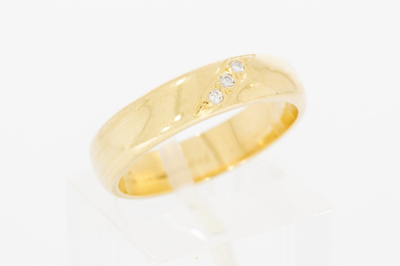 18 Karaat gouden Bandring met Diamanten - 17,6
