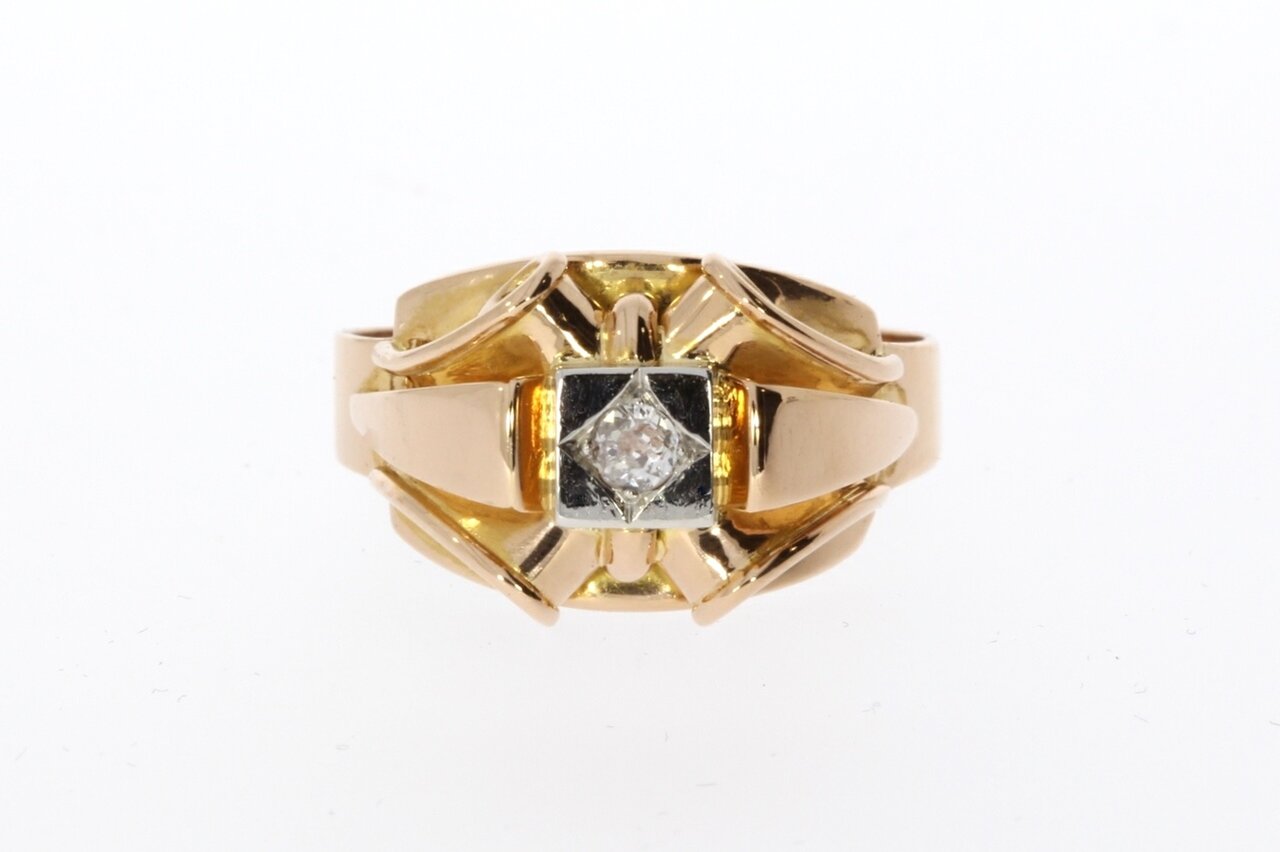 18 Karaat gouden Statement diamant Ring - 18,2