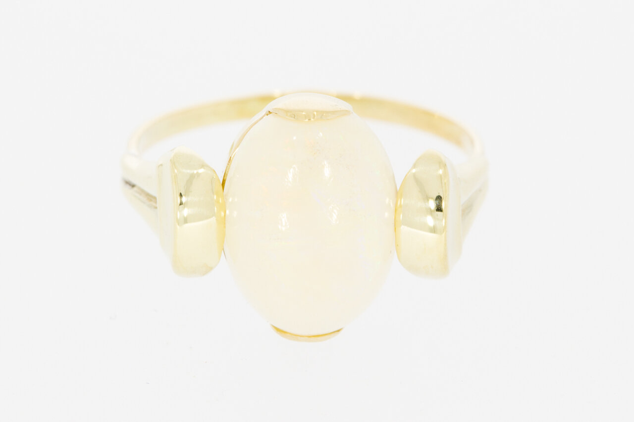 14 karaat gouden Opaal ring - 18,5 mm
