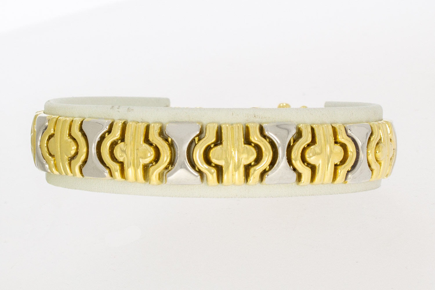 18 Karaat bicolor gouden Koningsarmband - 19,1 cm