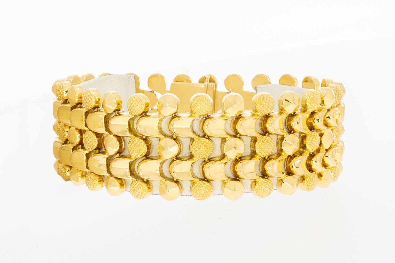 18 Karaat gouden gefigureerde armband - 19,3