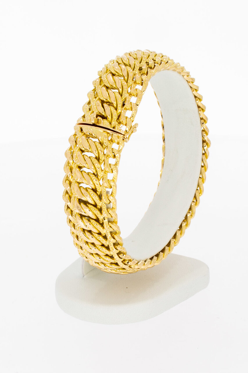 18 Karaat gouden gevlochten armband - 21,3 cm