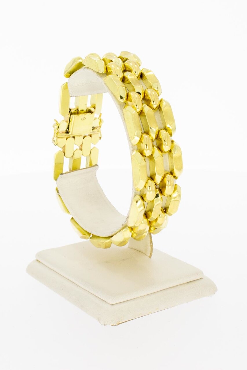 18 Karaat gouden armband met Staafjes - 19,8 cm