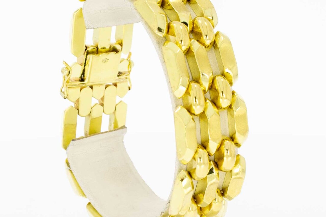 18 Karaat gouden armband met Staafjes - 19,8 cm