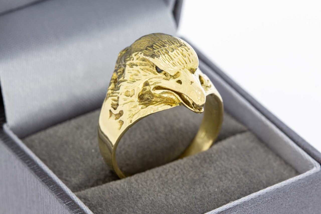 Crimineel Specifiek Inspiratie EAGLE 14 Karaat gouden ring - 21,5 mm