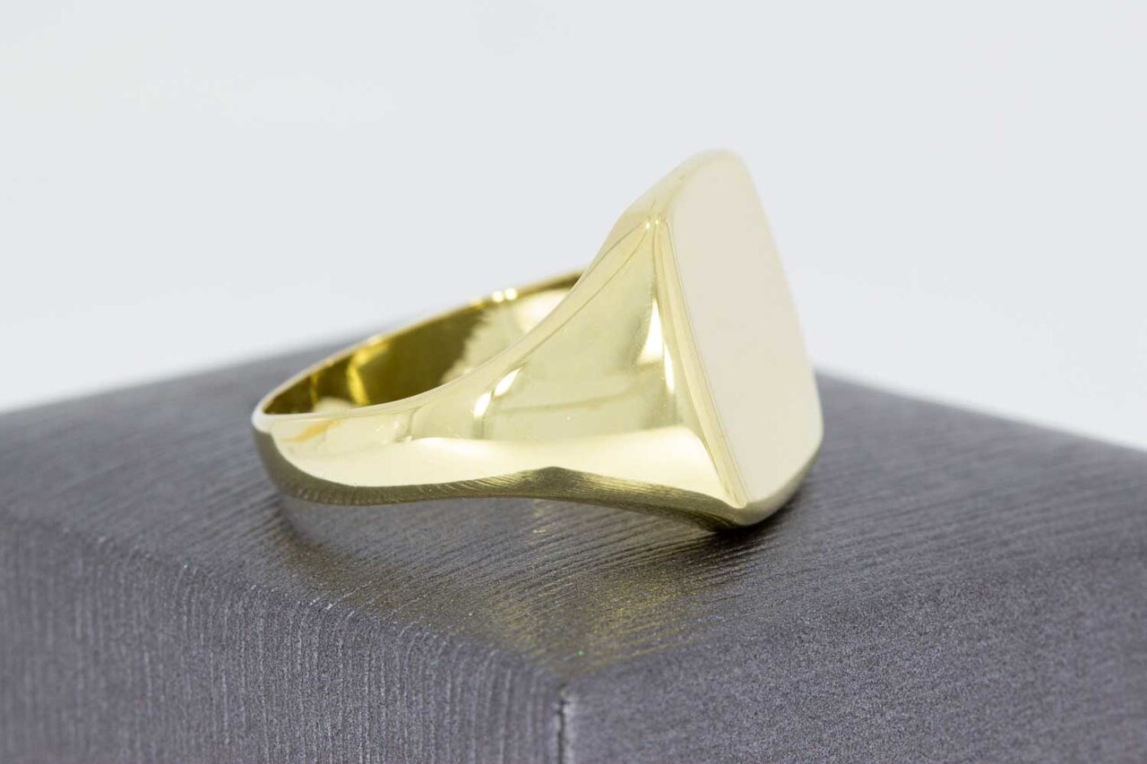 14 Karaat gouden Zegelring - ringmaat 20,1 mm