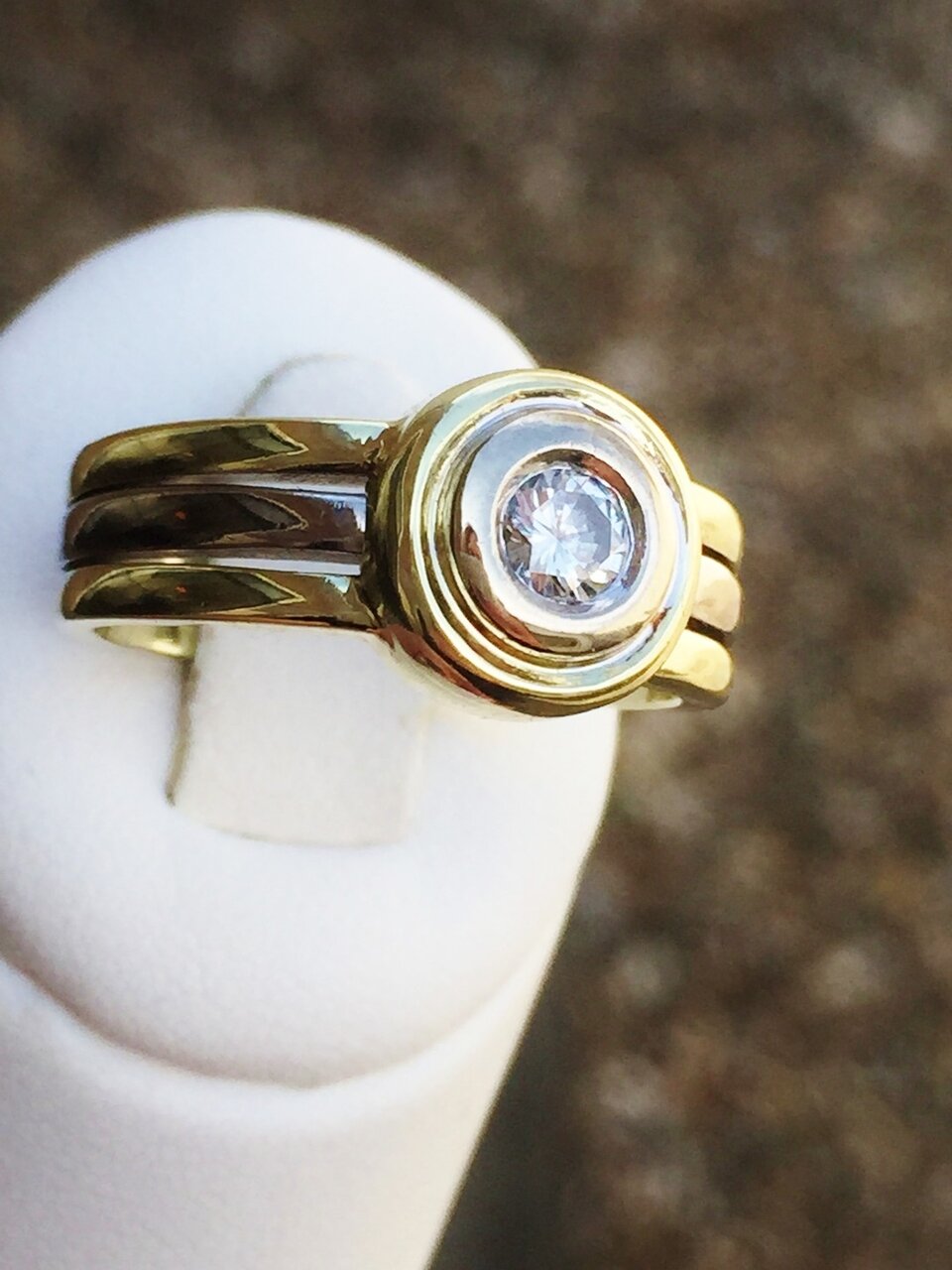 14 Karaat gouden Solitair diamant ring - 0.28 crt